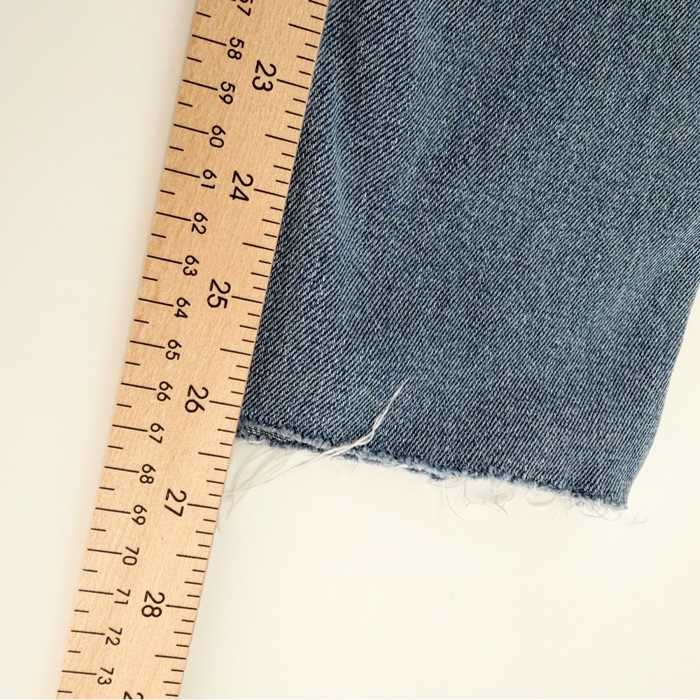 Hollister 28/6 Ultra High-Rise Mom Jeans Blue Vintage Stretch‎ Raw Hem 90s - Picture 9 of 14